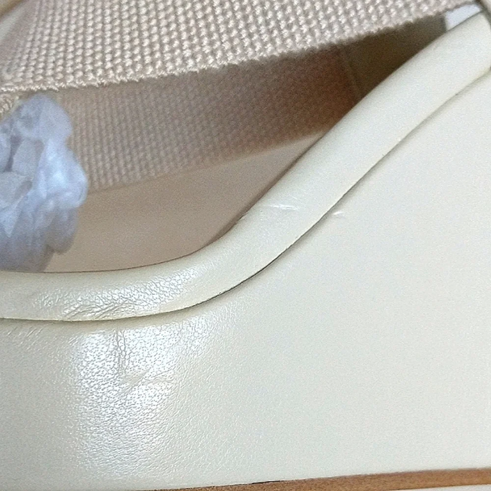 New w/o Box DKNY Genuine Leather Slingback Wedge Sandals Size 8